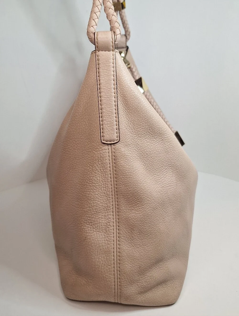 Michael Kors Lexington Large Hobo Bag Soft Blush Beige Pink Rope Handle FAIR
